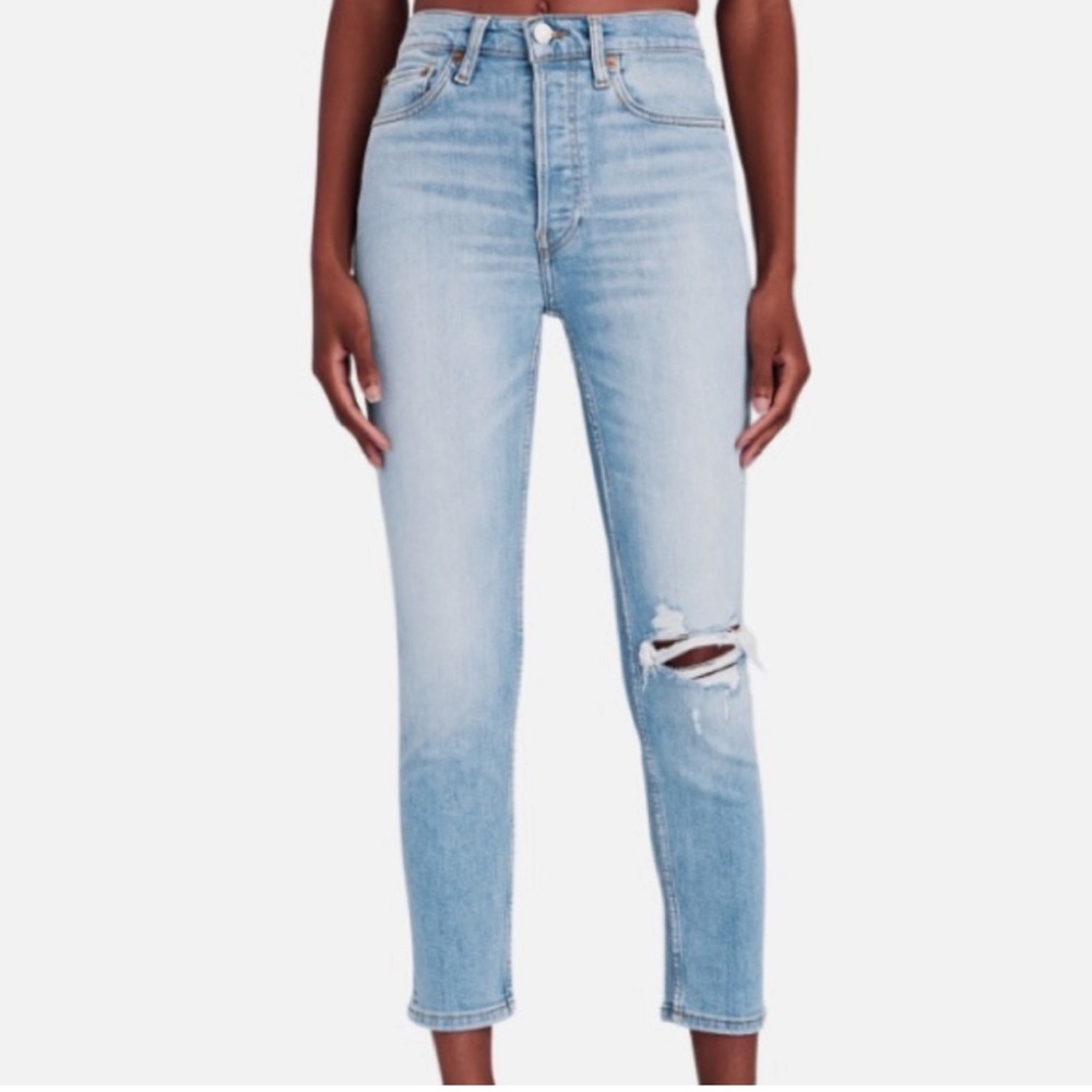 Re/Done 90s High Rise Ankle Crop Jeans Size 32 New